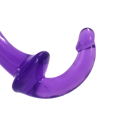 Erótico de doble extremo de alta transparencia TPE Penis Strapon Penis Lesbiana juguetes sexuales sin correa