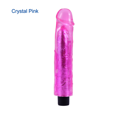 Mejor Venta Mujeres juguete sexual realista vibrador de consolador estimulación pene vibrador de consolador para el coño 22,5cm