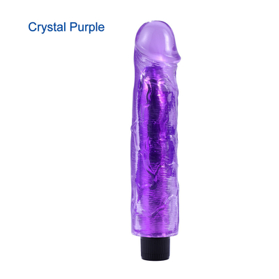 Mejor Venta Mujeres juguete sexual realista vibrador de consolador estimulación pene vibrador de consolador para el coño 22,5cm