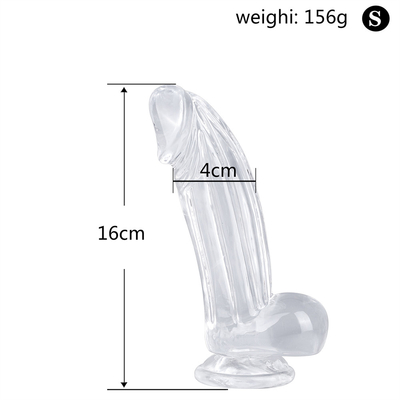 Dildos realistas Dildos claros con copa de succión juguete sexual libre de manos jalea Dildos de material seguro para el cuerpo y juguetes sexuales para adultos para W