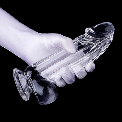Dildos realistas Dildos claros con copa de succión juguete sexual libre de manos jalea Dildos de material seguro para el cuerpo y juguetes sexuales para adultos para W