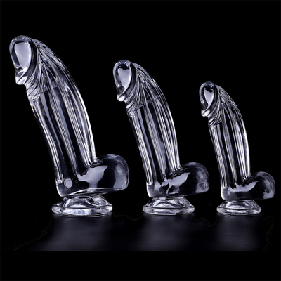 Dildos realistas Dildos claros con copa de succión juguete sexual libre de manos jalea Dildos de material seguro para el cuerpo y juguetes sexuales para adultos para W