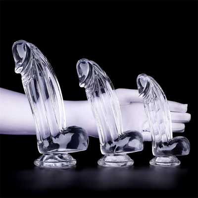 Dildos realistas Dildos claros con copa de succión juguete sexual libre de manos jalea Dildos de material seguro para el cuerpo y juguetes sexuales para adultos para W