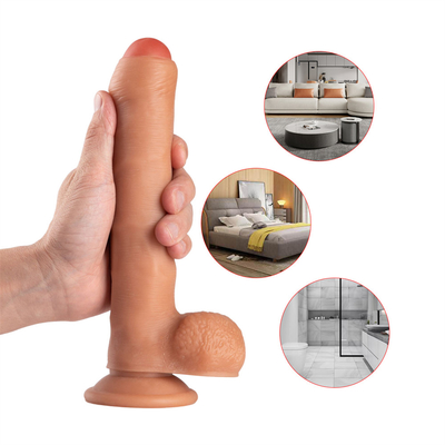 Al por mayor de la fábrica de alta calidad de silicona líquida de caucho juguetes sexuales para mujeres Vibrator coño dilatación pene de caucho artificial