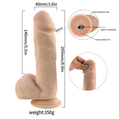 Caliente 7,2 pulgadas suave silicona dildo pene de goma con fuerte vaso de succión adulto juguete sexual para mujeres