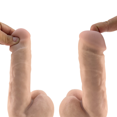Caliente 7,2 pulgadas suave silicona dildo pene de goma con fuerte vaso de succión adulto juguete sexual para mujeres