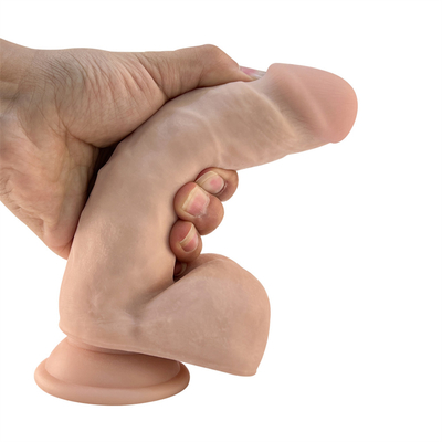 Caliente 7,2 pulgadas suave silicona dildo pene de goma con fuerte vaso de succión adulto juguete sexual para mujeres