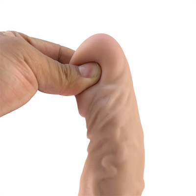 7 pulgadas suave de doble capa de silicona médica super realista para mujeres pequeño pene artificial
