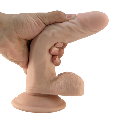 7 pulgadas suave de doble capa de silicona médica super realista para mujeres pequeño pene artificial
