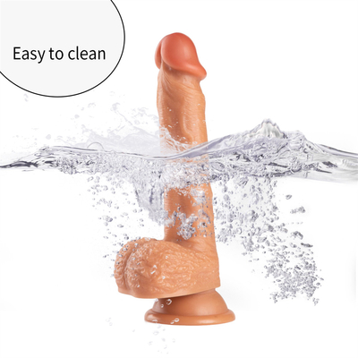 Sentimiento de la piel realista dildo material suave enorme pene grande con copa de succión juguetes sexuales para mujer masturbación femenina