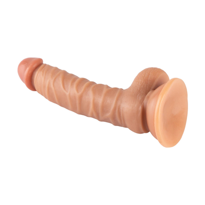 Venta al por mayor de PVC Real Toque Sentimiento realista Dildos, pene para mujer Masturbación juguetes sexuales