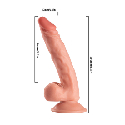 9.25 pulgadas Big Dick Drop Shipping Plástico suave PVC Muestra gratuita Producto enorme pene negro y vibradores para mujeres