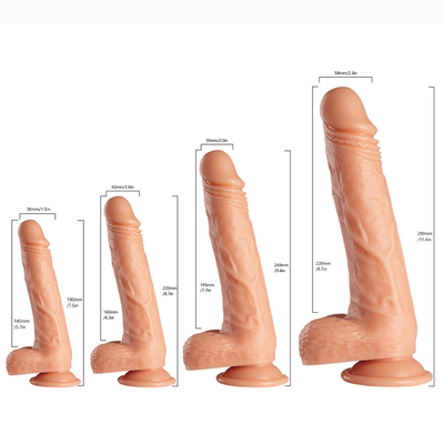 Mejor Venta Gigantescos Dildos Realistas Para Mujeres PVC Dildos Penis Artificial Con Taza de Succión