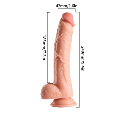 Dropship portátil realista pene falso polla fuerte vaso de succión PVC largo tirón para mujeres