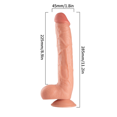 11 pulgadas gigante gran consolador extremo grande realista consolador de PVC producto sexual vaso de succión consolador para mujeres masturbación