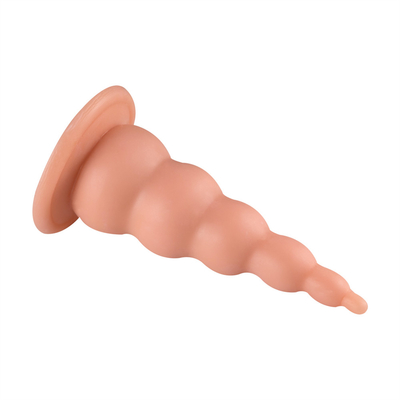 Plug de trasero de PVC con vaso de succión Prostata Gay Masajista Mujeres Masturbación Perlas suaves para juguete sexual anal