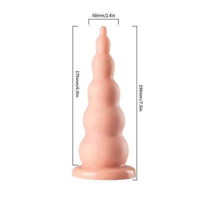 Plug de trasero de PVC con vaso de succión Prostata Gay Masajista Mujeres Masturbación Perlas suaves para juguete sexual anal