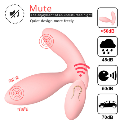 Control remoto inalámbrico Masajista privado con pulso de 7 frecuencias Vibrator portátil