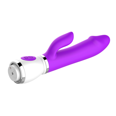 Por mayor USB recarga 12 velocidad masaje consolador para mujeres orgasmo masturbación doble vibrador