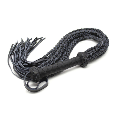 Bdsm Tejido Pu Cuero Led Lata Múltiple Negro Y Rojo Trenzado cuerda Caballo Lata Sexo Popular Sm Bdsm Fetichismo Esclavo