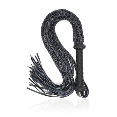 Bdsm Tejido Pu Cuero Led Lata Múltiple Negro Y Rojo Trenzado cuerda Caballo Lata Sexo Popular Sm Bdsm Fetichismo Esclavo