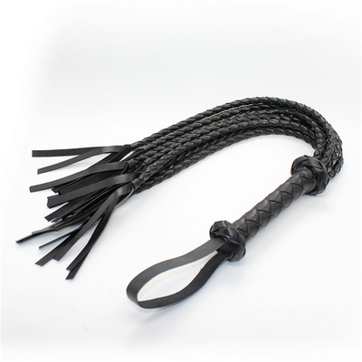 Bdsm Tejido Pu Cuero Led Lata Múltiple Negro Y Rojo Trenzado cuerda Caballo Lata Sexo Popular Sm Bdsm Fetichismo Esclavo