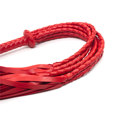 Bdsm Tejido Pu Cuero Led Lata Múltiple Negro Y Rojo Trenzado cuerda Caballo Lata Sexo Popular Sm Bdsm Fetichismo Esclavo