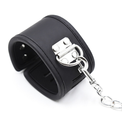 BDSM Bondage Esposas de cuero Conjunto de restricción ajustable Esposas de tobillo Esposas Juegos de pareja Productos sexuales
