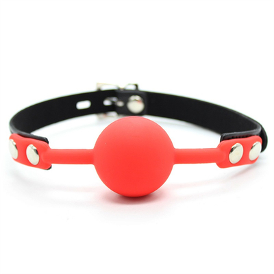 Juguetes de cerradura Juegos para adultos Fetiche Boca de silicona Boca de boquilla Pu Cuero de esclavitud Restos Rosa Rojo Negro Color