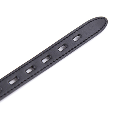 Juguetes de cerradura Juegos para adultos Fetiche Boca de silicona Boca de boquilla Pu Cuero de esclavitud Restos Rosa Rojo Negro Color
