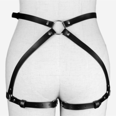 Sexy Punk Leather Garter cinturón ajustable cinturón de cintura cuerpo sexo piernas arnés BDSM femenino