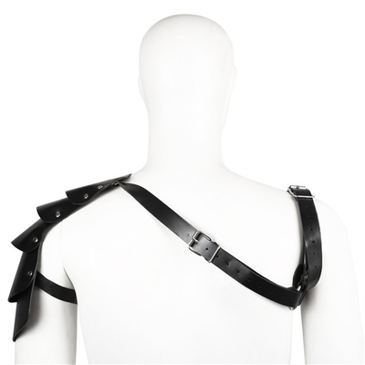 Arnés de cosplay de cuero de PU para hombres, cinturón de hombro de guerrero vikingo, traje de cosplay de caballero, accesorios renacentistas, gótico
