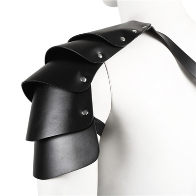 Arnés de cosplay de cuero de PU para hombres, cinturón de hombro de guerrero vikingo, traje de cosplay de caballero, accesorios renacentistas, gótico
