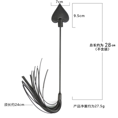 Pu Leather Bondage Tickler Whip Paddle Flogger Adultos Sexo Juego de Roles Leather Whip