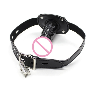 SM Adultos Erótica Dildos Boca tapones Largos Dildos Negros Para el Sexo Boca Abierta Bondage Gag Productos Alternativos para Adultos Erótica M