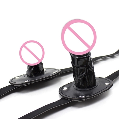SM Adultos Erótica Dildos Boca tapones Largos Dildos Negros Para el Sexo Boca Abierta Bondage Gag Productos Alternativos para Adultos Erótica M