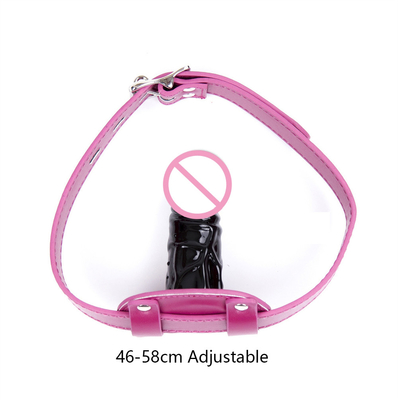SM Adultos Erótica Dildos Boca tapones Largos Dildos Negros Para el Sexo Boca Abierta Bondage Gag Productos Alternativos para Adultos Erótica M