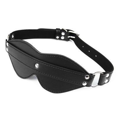 BDSM Bondage PU Cuero SM Juego Sexy Blindfold para hombres