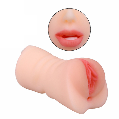 Productos para adultos Hombre Duro doble boca Lengua Dientes Yin Sexo doble cabeza Máquina de sexo oral Máquina de masturbación de tazas de avión