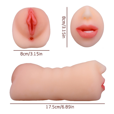 Productos para adultos Hombre Duro doble boca Lengua Dientes Yin Sexo doble cabeza Máquina de sexo oral Máquina de masturbación de tazas de avión