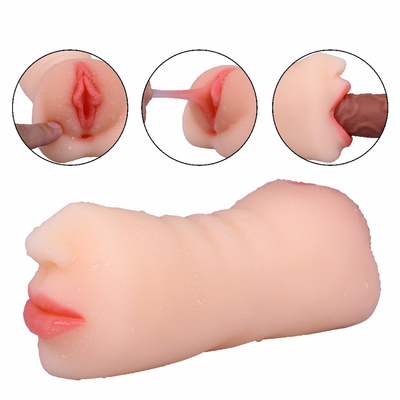 Productos para adultos Hombre Duro doble boca Lengua Dientes Yin Sexo doble cabeza Máquina de sexo oral Máquina de masturbación de tazas de avión