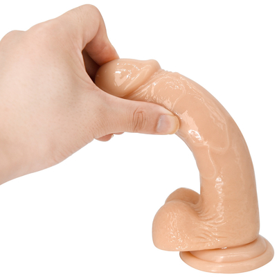 Dildos realistas se sienten como una piel limpia Dildos con vaso de succión para jugar con las manos libres Material seguro para el cuerpo y juguetes sexuales para adultos