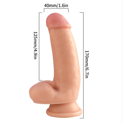 17cm Dildo juguete de sexo suave de PVC Dildo claro con fuerte vaso de succión para mujeres hombres gay juegos de juguetes sexuales para adultos
