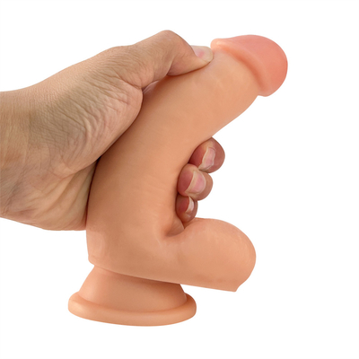 17cm Dildo juguete de sexo suave de PVC Dildo claro con fuerte vaso de succión para mujeres hombres gay juegos de juguetes sexuales para adultos