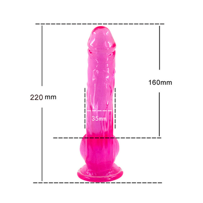 Caja fuerte del cuerpo pene enorme realista del consolador realista del pene de 8,3 pulgadas con la ventosa fuerte