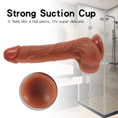 10 modos 9.6" que empujan el vibrador del consolador, consoladores vibrantes realistas teledirigidos
