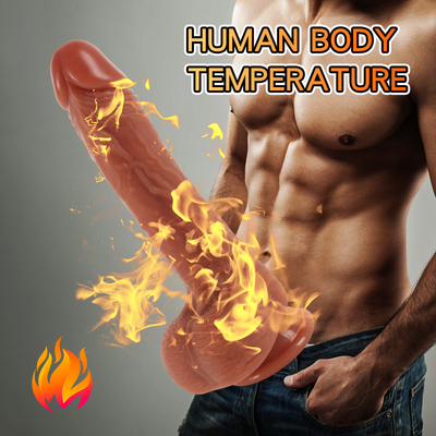 10 modos 9.6" que empujan el vibrador del consolador, consoladores vibrantes realistas teledirigidos