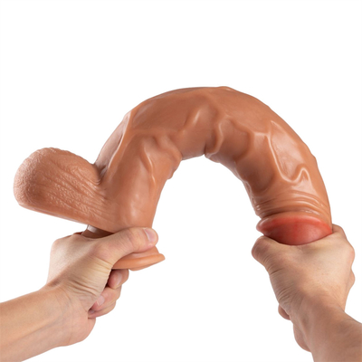 Nuevo lanzamiento Super Largo 10 pulgadas de alta calidad de silicona líquida dildo de goma artificial pene de goma juguetes sexuales para mujeres