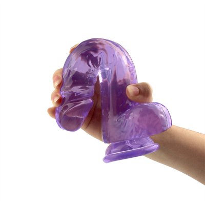 Palillos transparentes del falo de Crystal Realistic Dildo Sex Toy para las mujeres