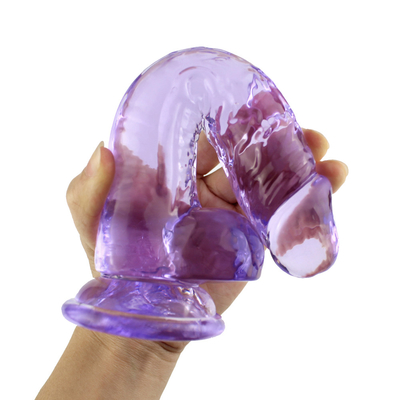 Palillos transparentes del falo de Crystal Realistic Dildo Sex Toy para las mujeres
